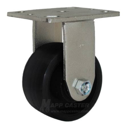Mapp Caster 4"X2" Polyurethane on Iron Wheel Rigid Caster - 800 Lbs Capacity 146UIRB420R